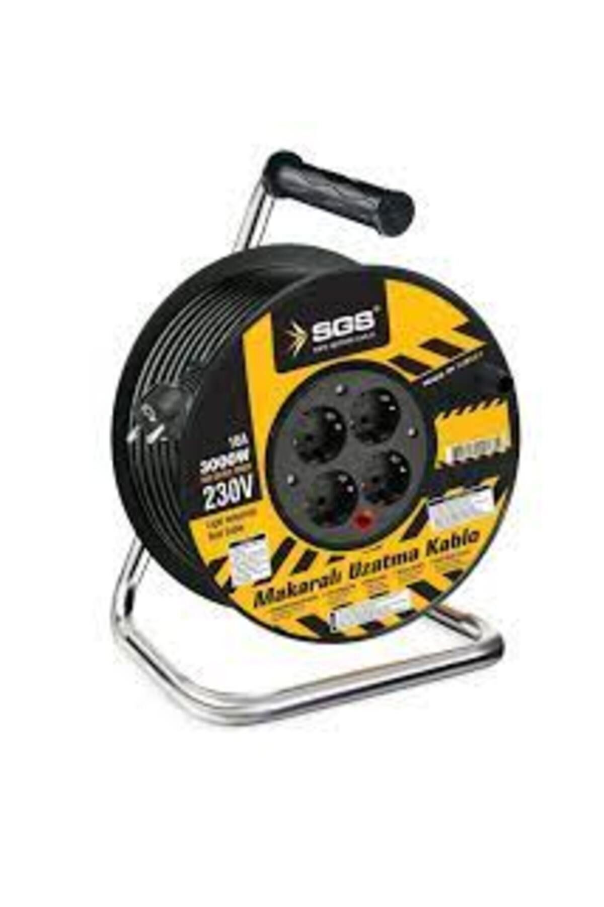 Sgs 2135 Profosyonel Makaralı Uzatma Kablosu 3x2,5 40mt
