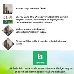 VİESMO Cross Dekoratif Çapraz Sekiz Bölmeli Kitaplık (Antrasit)