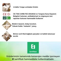 Erc Armora Koltuk Kenar Sehpası (Beyaz)