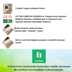 Viesmo Modeno Tv Ünitesi Safir Meşe Beyaz