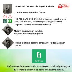 Viesmo Nova 4 Raflı Dosya Dolabı, Ofis Dolabı Antrasit