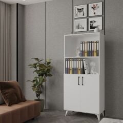 Viesmo Nova 4 Raflı Dosya Dolabı, Ofis Dolabı Beyaz