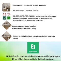 Viesmo Pixie Çalışma Masası Safir Meşe Beyaz