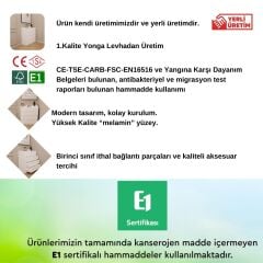 Viesmo Tidy Dört Çekmeceli Şifonyer Beyaz