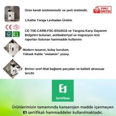 Lina Çok Amaçlı Dolap, Kahve Dolabı, Kitaplık Beyaz