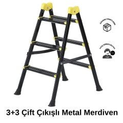 Zigana 3+3 Hardy Çift Çıkışlı Hafif Metal Merdiven